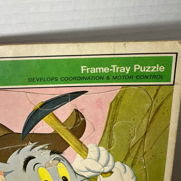 Vintage Whitman Tom & Jerry Frame Tray Puzzle No 4556 MGM 1969 Mining for Gold - Picture 6 of 8
